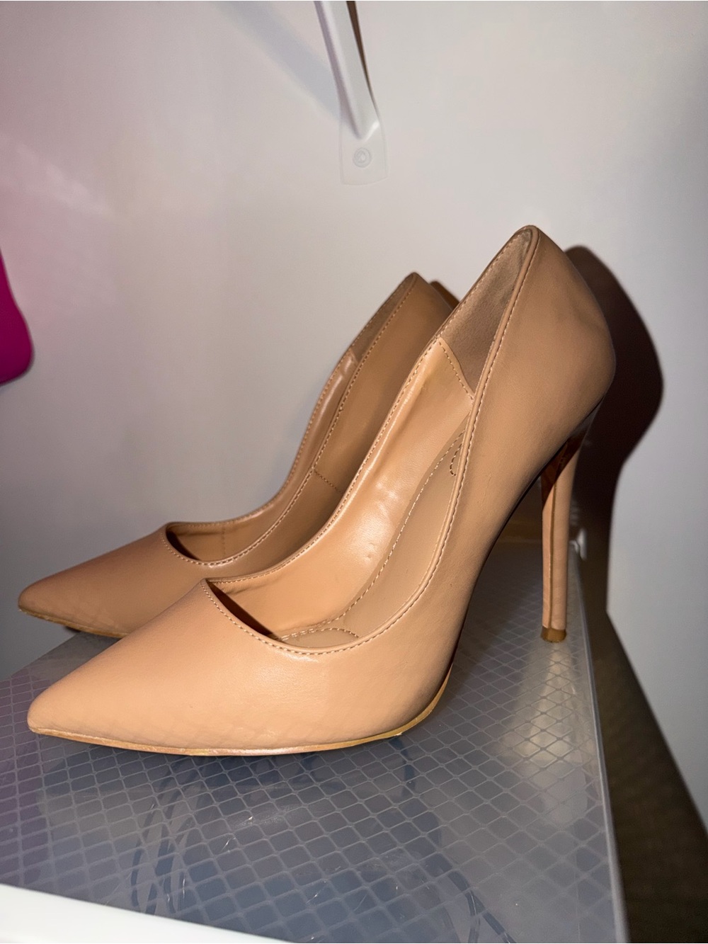 SHEIN Blush Nude Pointed-Toe Stiletto Heels